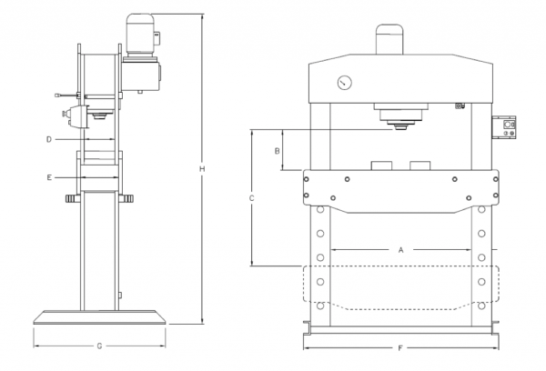 Пресс гидравлический рамный SD-220